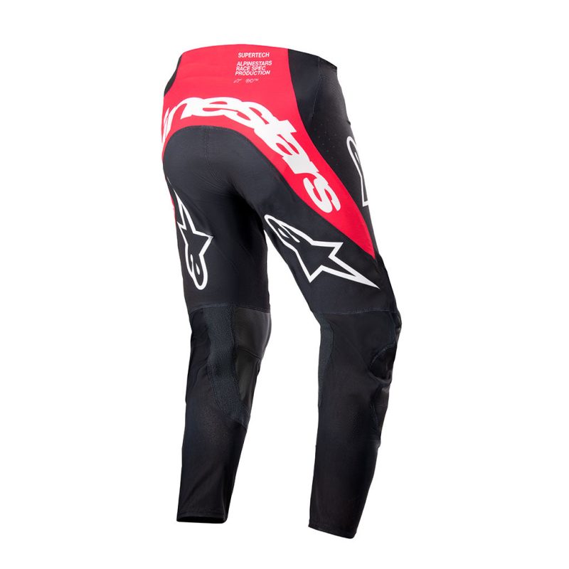 supertech ward black red pant back