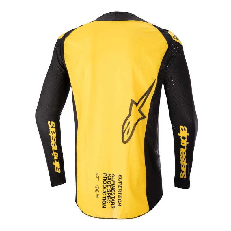 supertech ward black yellow jersey back